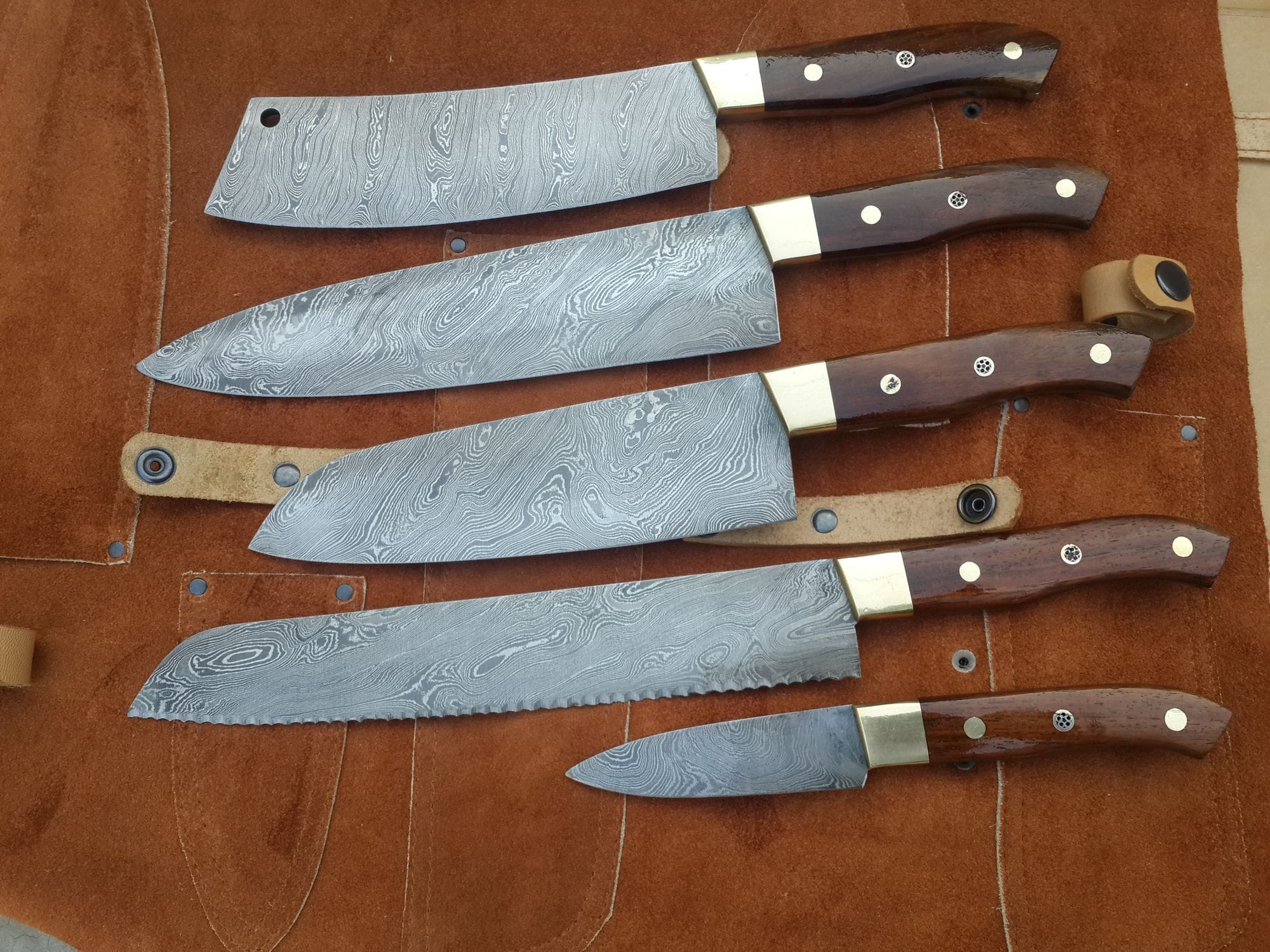 KBS Knives Store Chef Knife Damascus steel handmade kitchen knives set