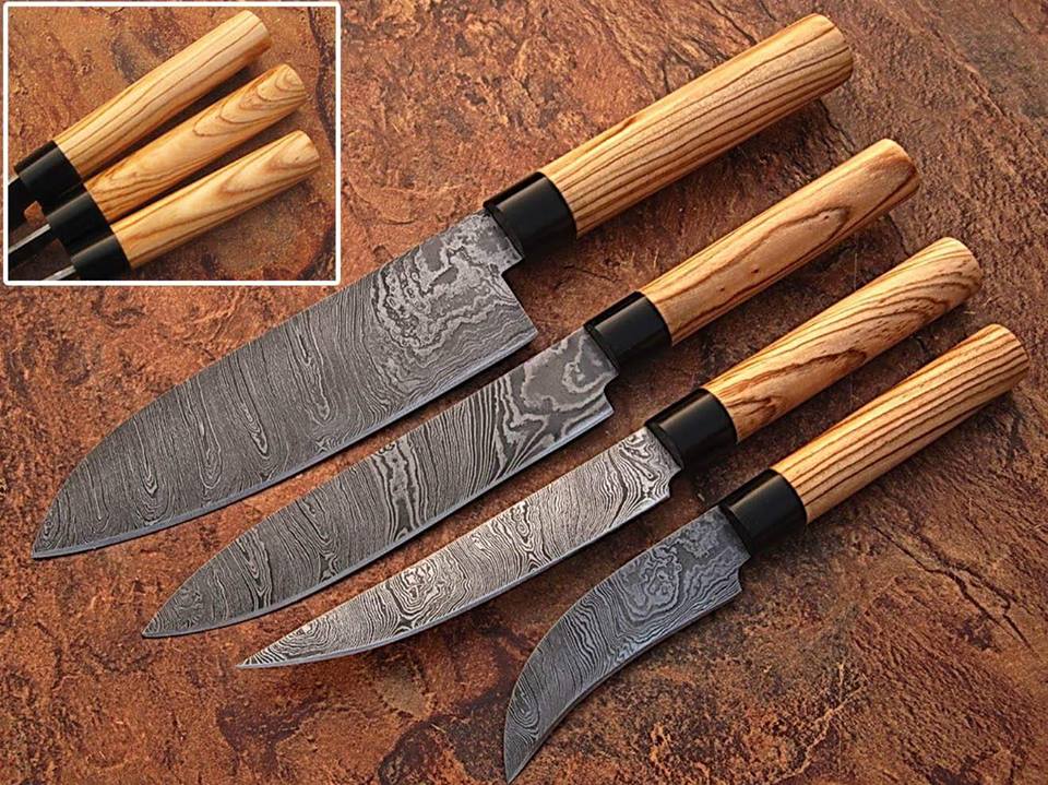 KBS Knives Store Chef Knife Damascus steel Kitchen knives set