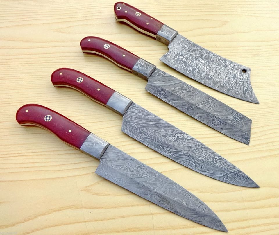 KBS Knives Store Chef Knife damascus steel kitchen knives set