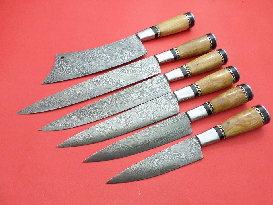 KBS Knives Store Chef Knife damascus steel kitchen knives set