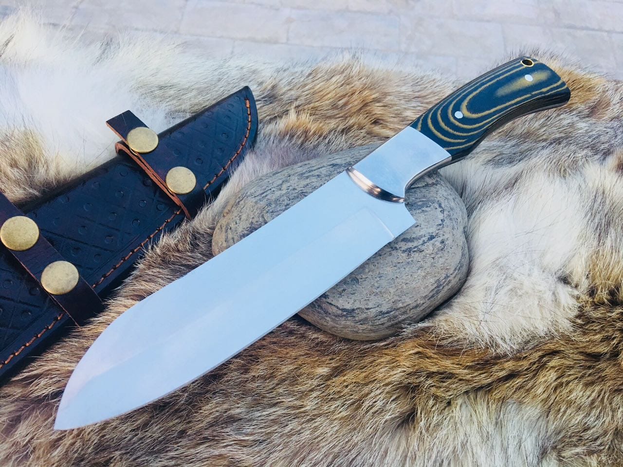 KBS Knives Store Chef Knife Full Tang Custom Handmade D2 Steel Kitchen Knife