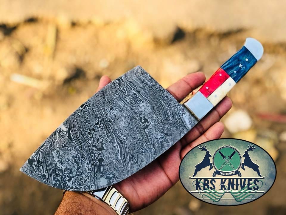 KBS Knives Store Chef Knife Full Tang Custom Handmade Damascus Steel Siberian Kitchen Knife
