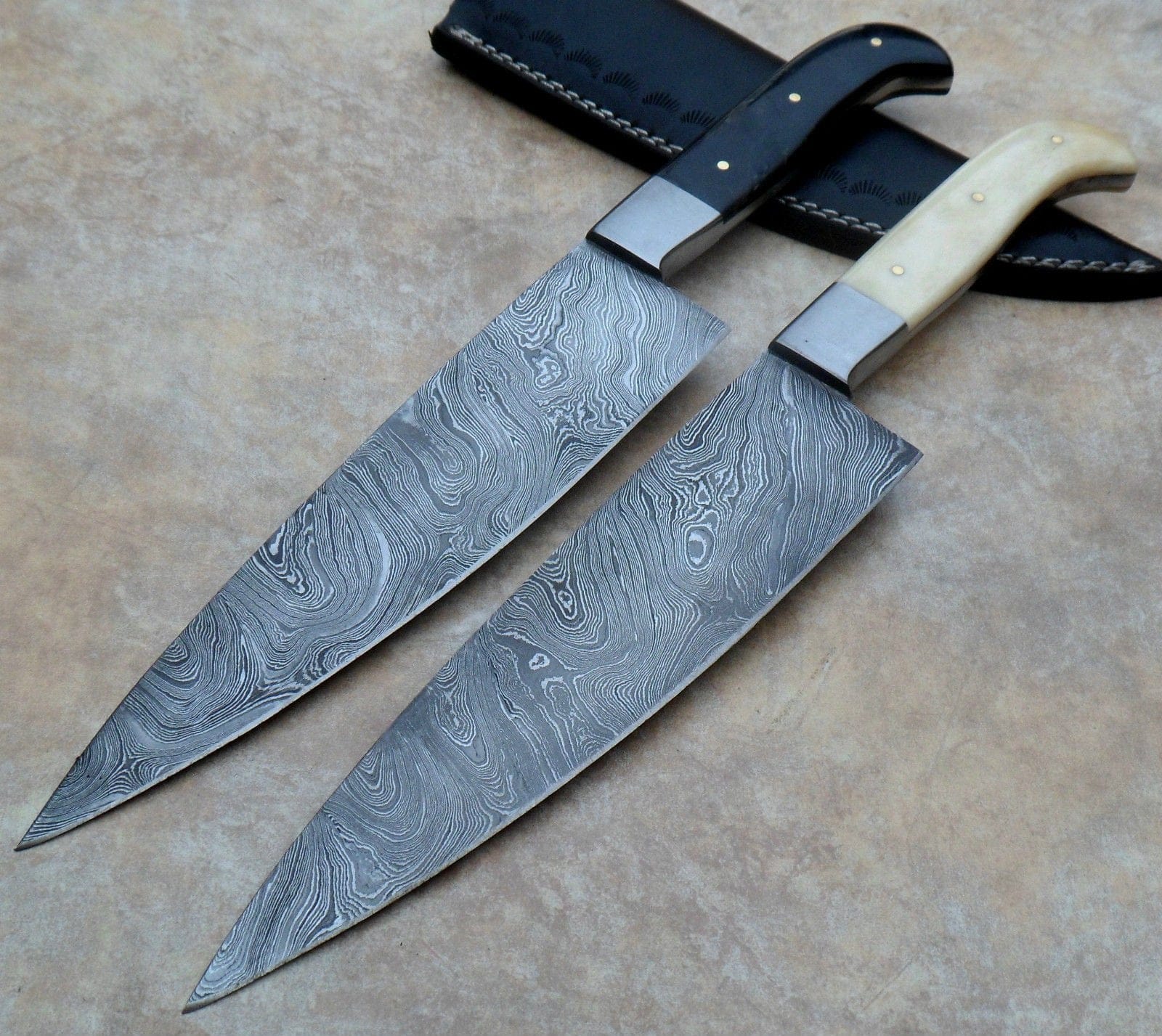 KBS Knives Store Chef Knife Hand Made Damascus Outdoor Chef Knives