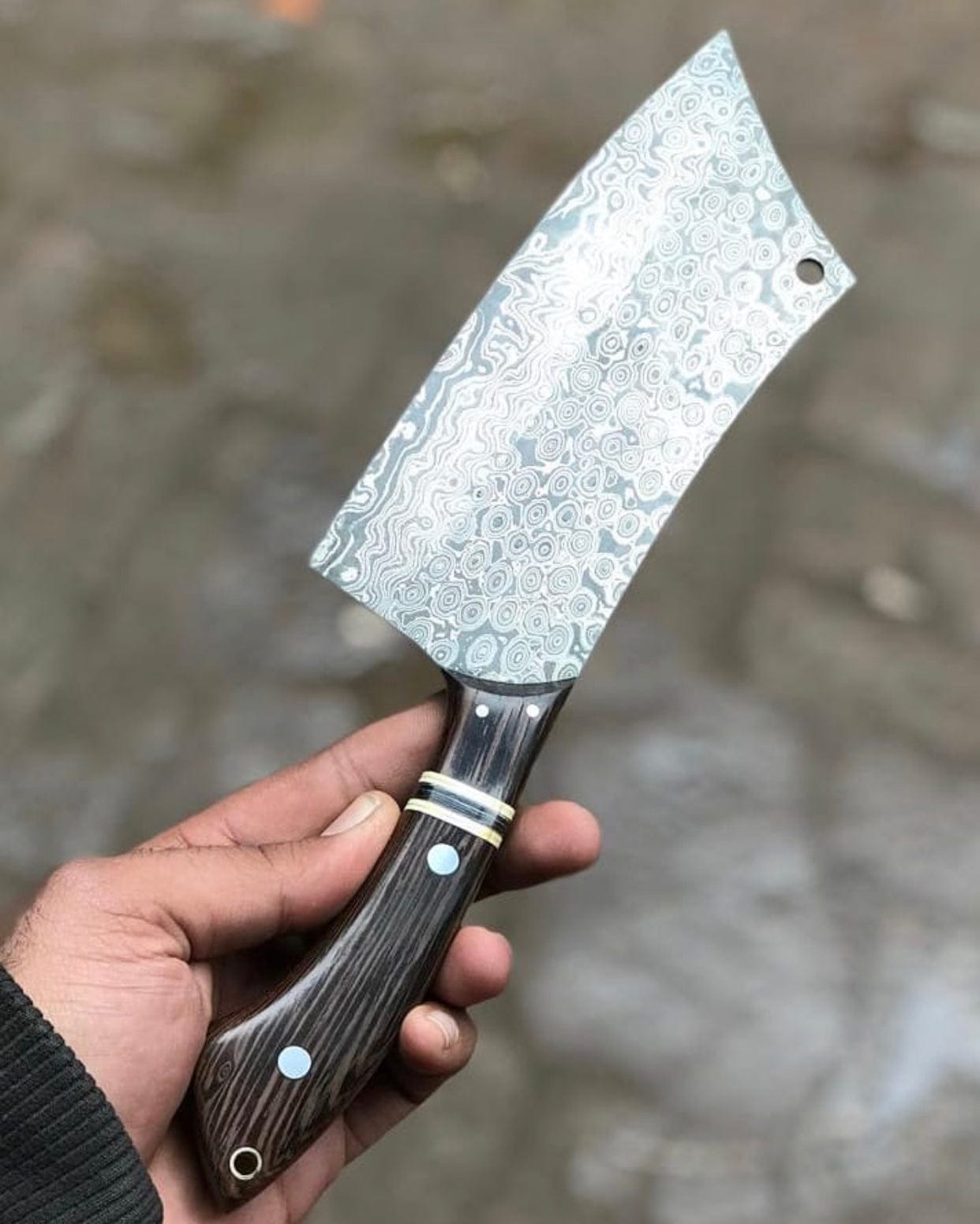 KBS Knives Store Cleaver Knife Damascus Steel Cleaver Knife