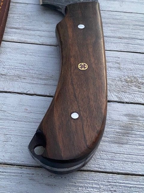 KBS Knives Store Cleaver Knife Rogue Cleaver - Custom Handmade Damascus Steel Cleaver Knife 12-Inch with Rosewood Handle | KBS Knives Store