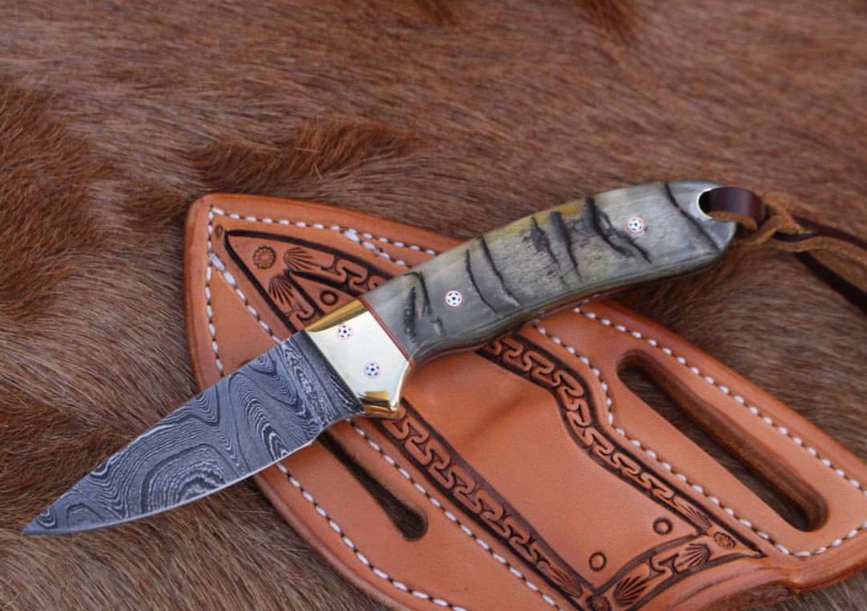 KBS Knives Store Cowboy Knife Cowboy Wild West Knife - Sheep Horn Heritage