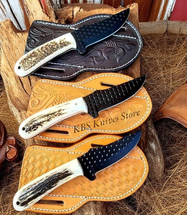 KBS Knives Store Cowboy Knife Custom Ranch Cowboy Knives with Antler Horn Handle