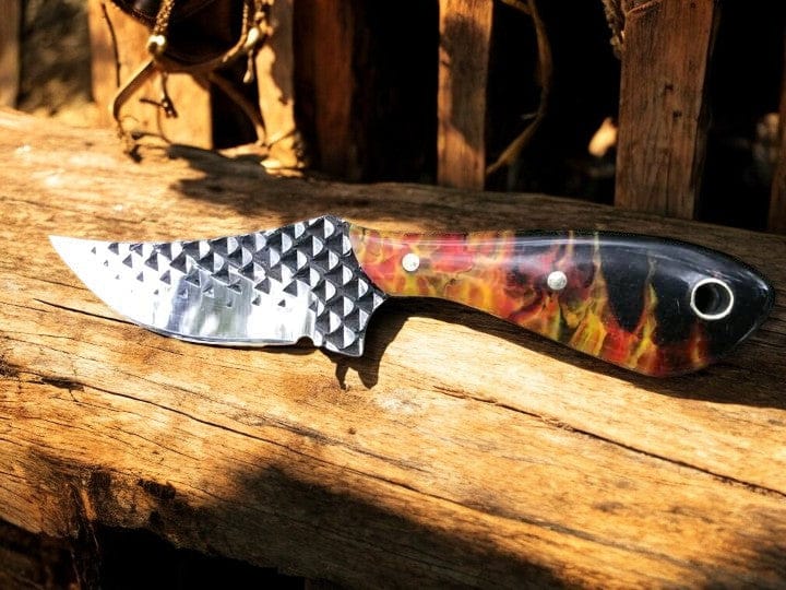 KBS Knives Store Cowboy Knife Everyday Carry Inside Waistband Knife – Compact Rasp Steel Blade with Leather Sheath