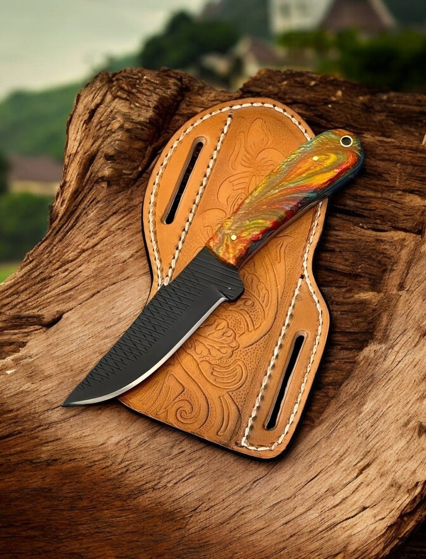 KBS Knives Store Cowboy Knife Handcrafted Cowboy Knives and Sheaths – 8.5" Rasp Steel Blade