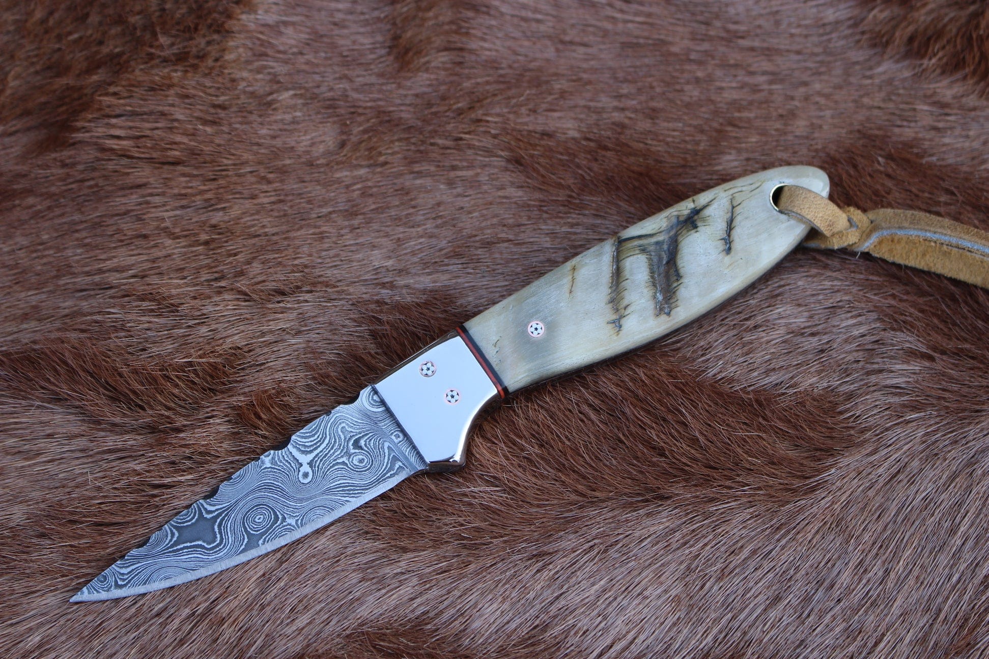 KBS Knives Store Cowboy Knife Ranch Buckaroo Knives and Sheaths | Damascus Steel & Sheep Horn