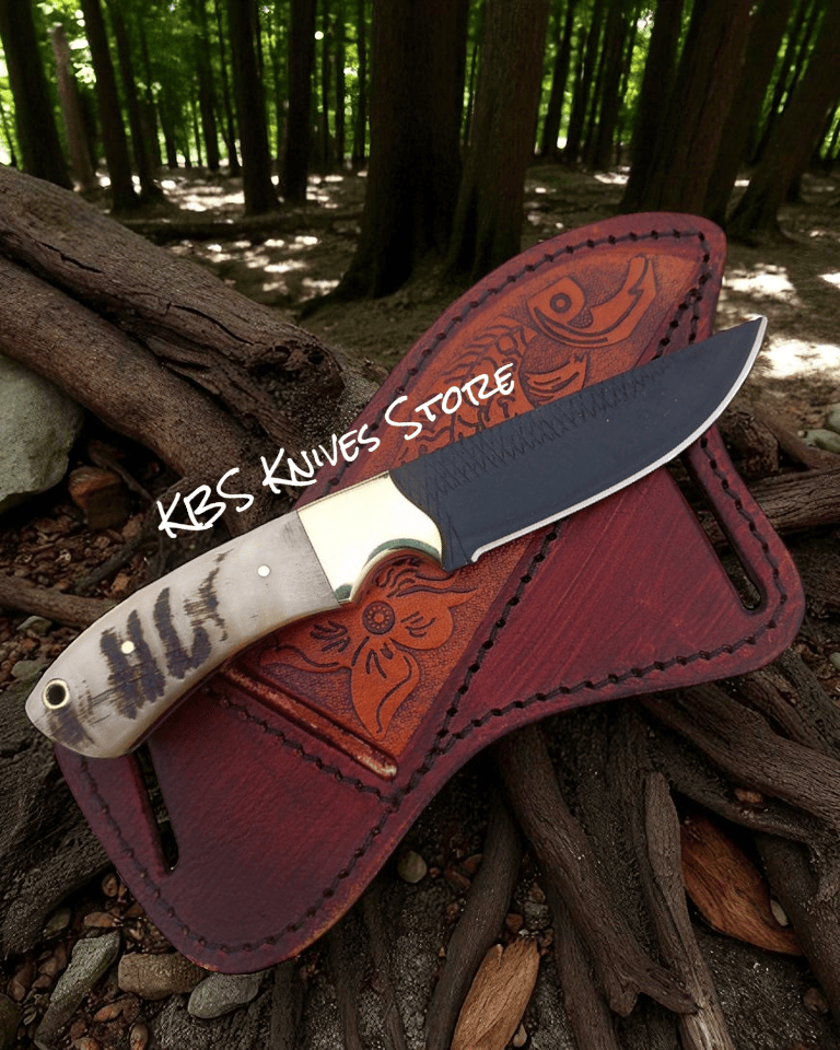KBS Knives Store Cowboy Knife Rugged Cowboy Knife – 8.5" Rasp Steel Blade With Cross Draw Sheath