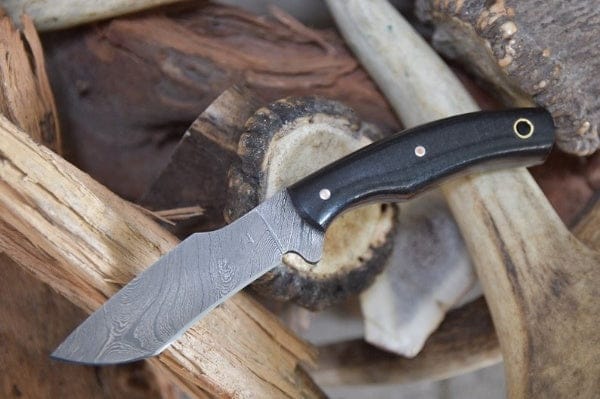 KBS Knives Store Damascus Knife Custom Handmade Damascus Steel Blade Mini Tactical Knife