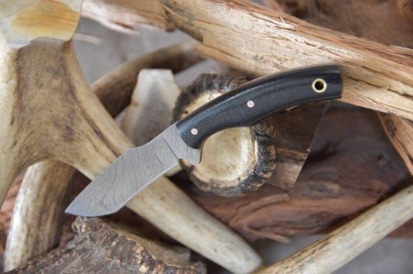 KBS Knives Store Damascus Knife Custom Handmade Damascus Steel Blade Mini Tactical Knife