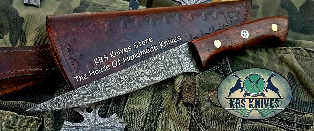 KBS Knives Store Damascus Knife Custom Handmade Damascus Steel Flexible Blade Boning Knife