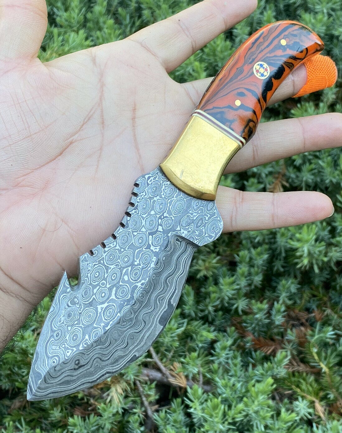 KBS Knives Store Damascus Knife Custom Handmade Damascus Steel Guthook Knife
