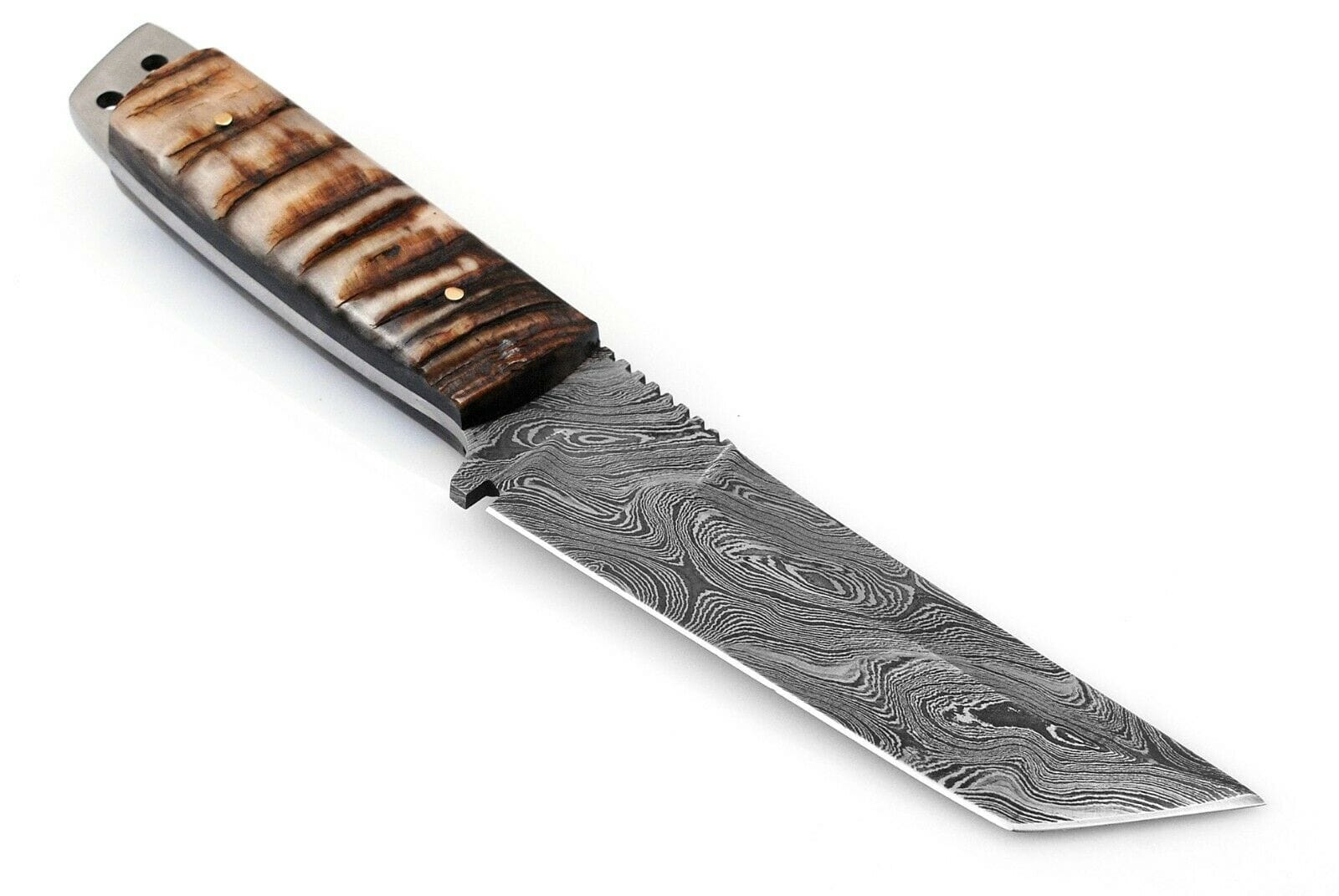 KBS Knives Store Damascus Knife Custom Handmade Damascus Steel Tanto Knife