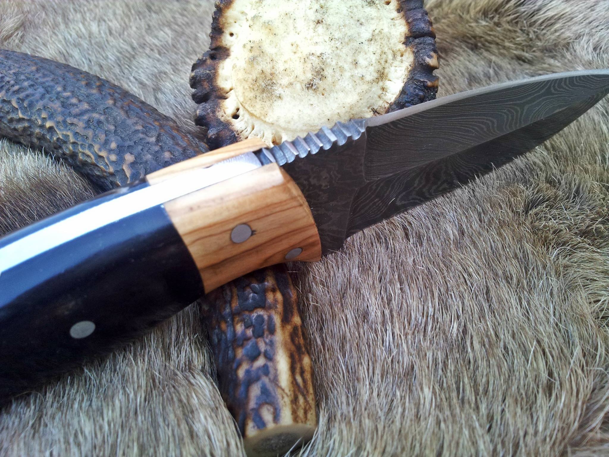 KBS Knives Store Damascus Knife Damascus Double Edge Blade Knife