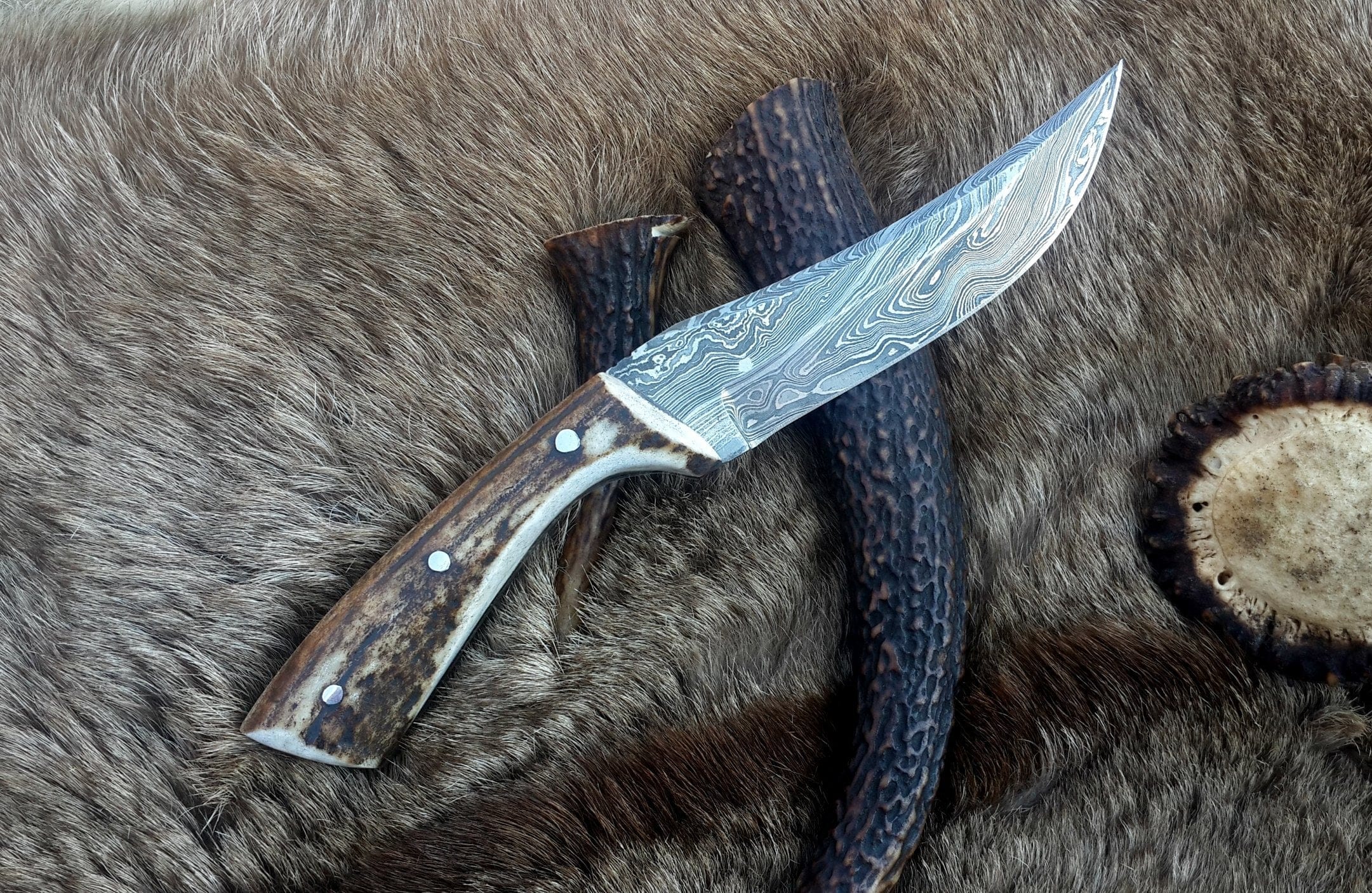 KBS Knives Store Damascus Knife Damascus Narrow Blade Knife