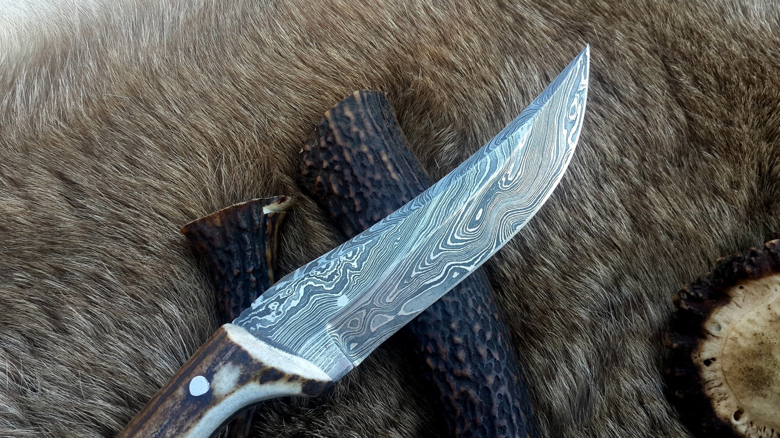 KBS Knives Store Damascus Knife Damascus Narrow Blade Knife