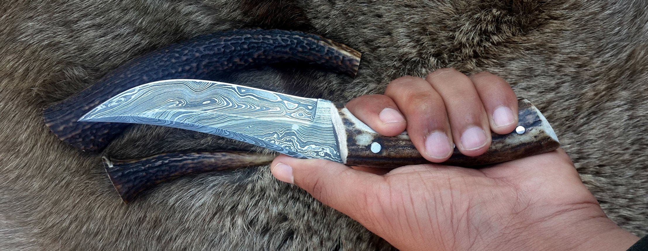 KBS Knives Store Damascus Knife Damascus Narrow Blade Knife