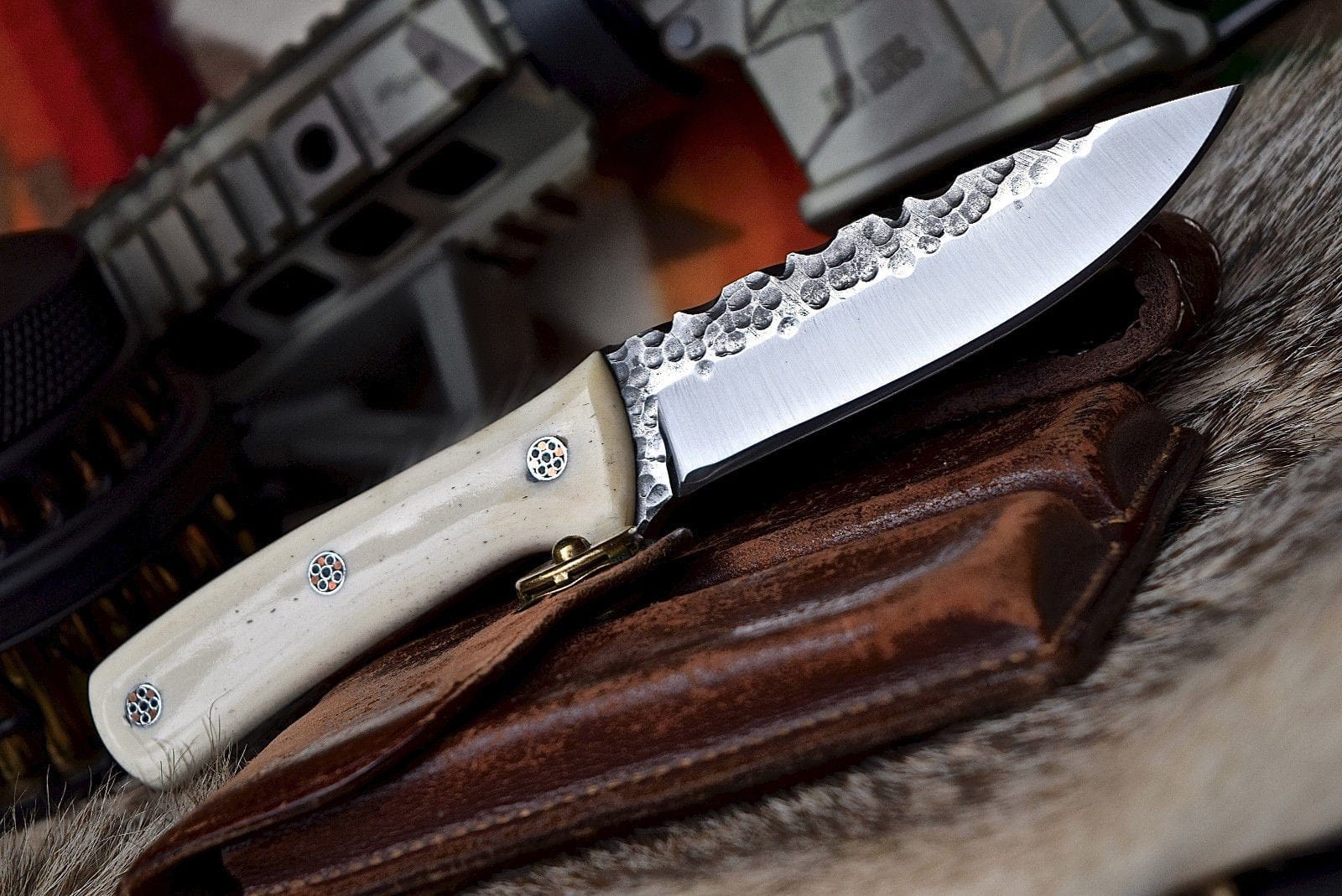 KBS Knives Store Damascus Knife Damascus steel hand forged EDC knife