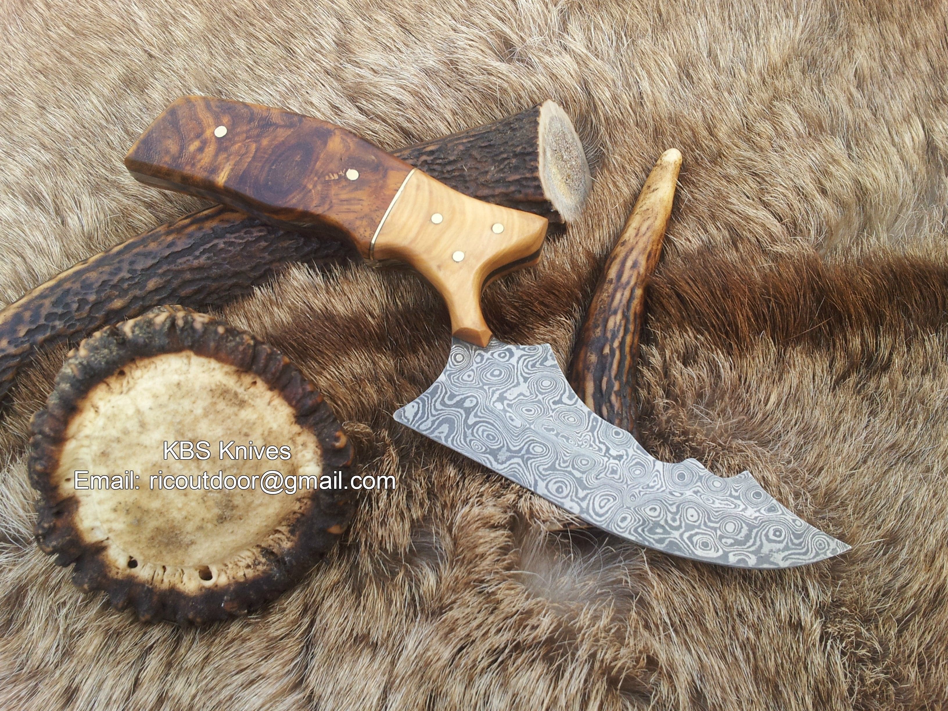 KBS Knives Store Damascus Knife Hand Made Damascus Burchha Knife