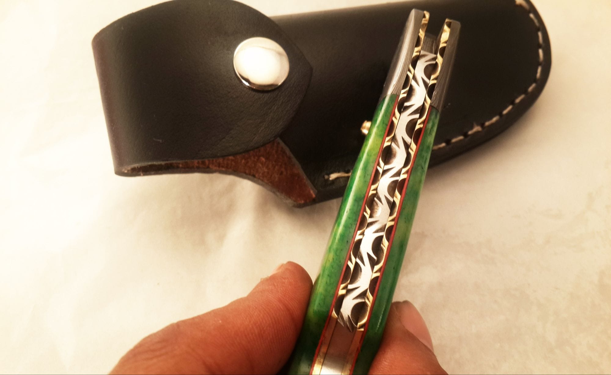 KBS Knives Store Damascus Knife Hand Made Damascus Pocket Knife