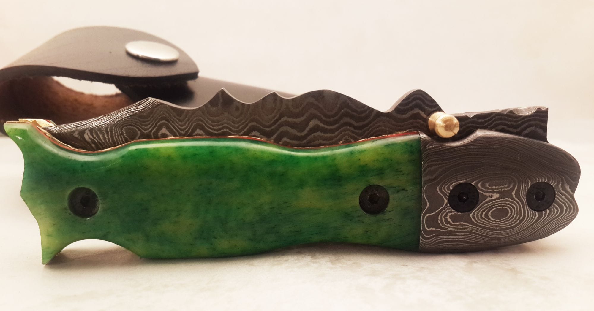 KBS Knives Store Damascus Knife Hand Made Damascus Pocket Knife