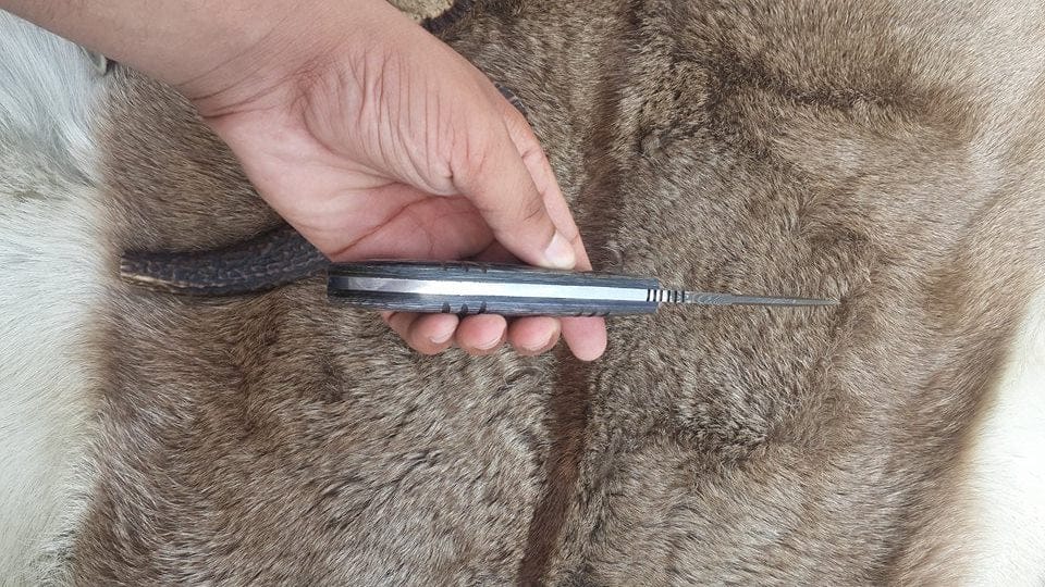 KBS Knives Store Damascus Knife Hand Made Damascus Tanto Blade Knife