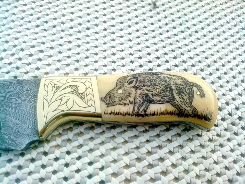 KBS Knives Store Damascus Knife New Damascus Skinny Knife