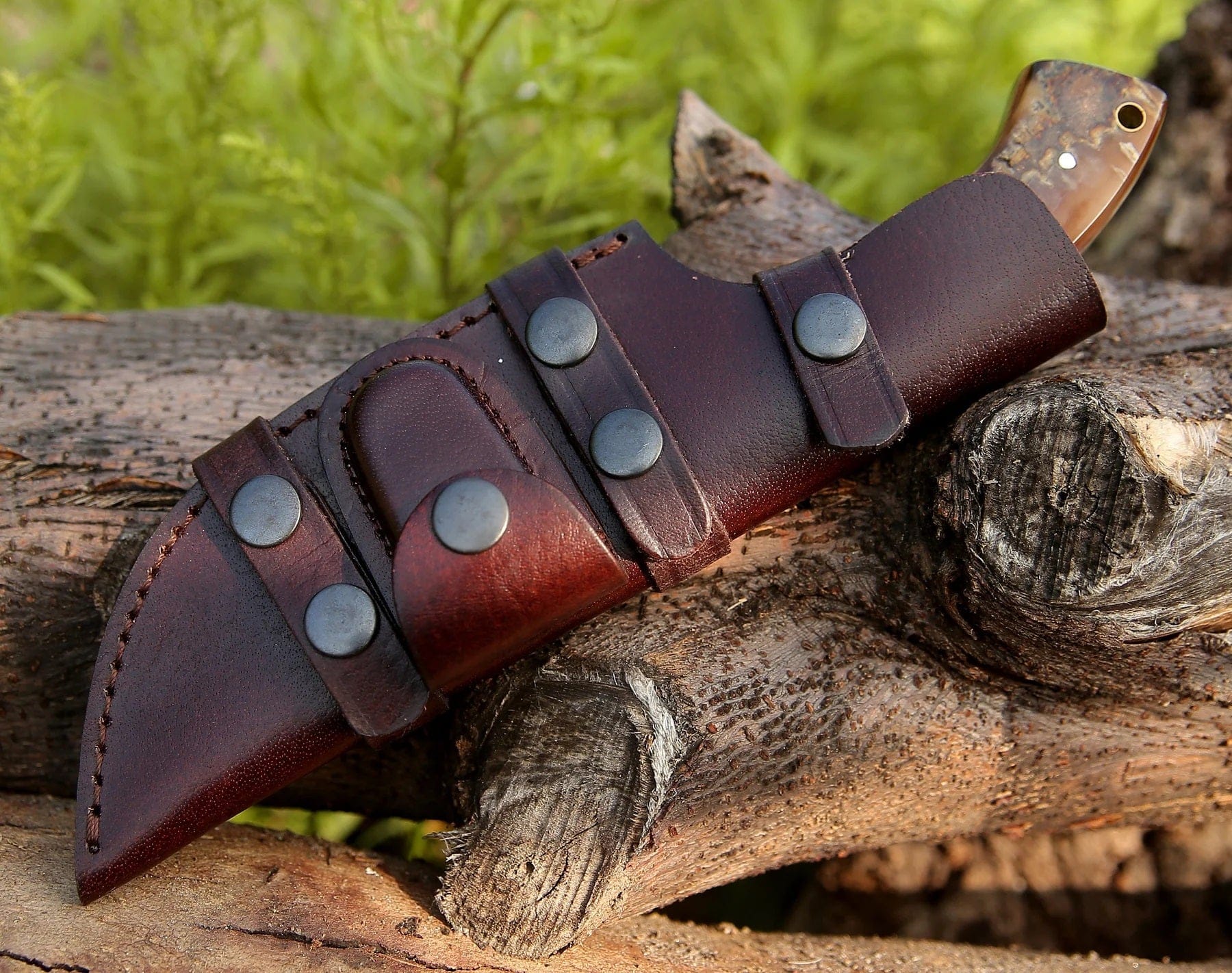 KBS Knives Store Damascus Knife Tom Brown Tracker 1 – Handmade Damascus Steel Outdoor Knife