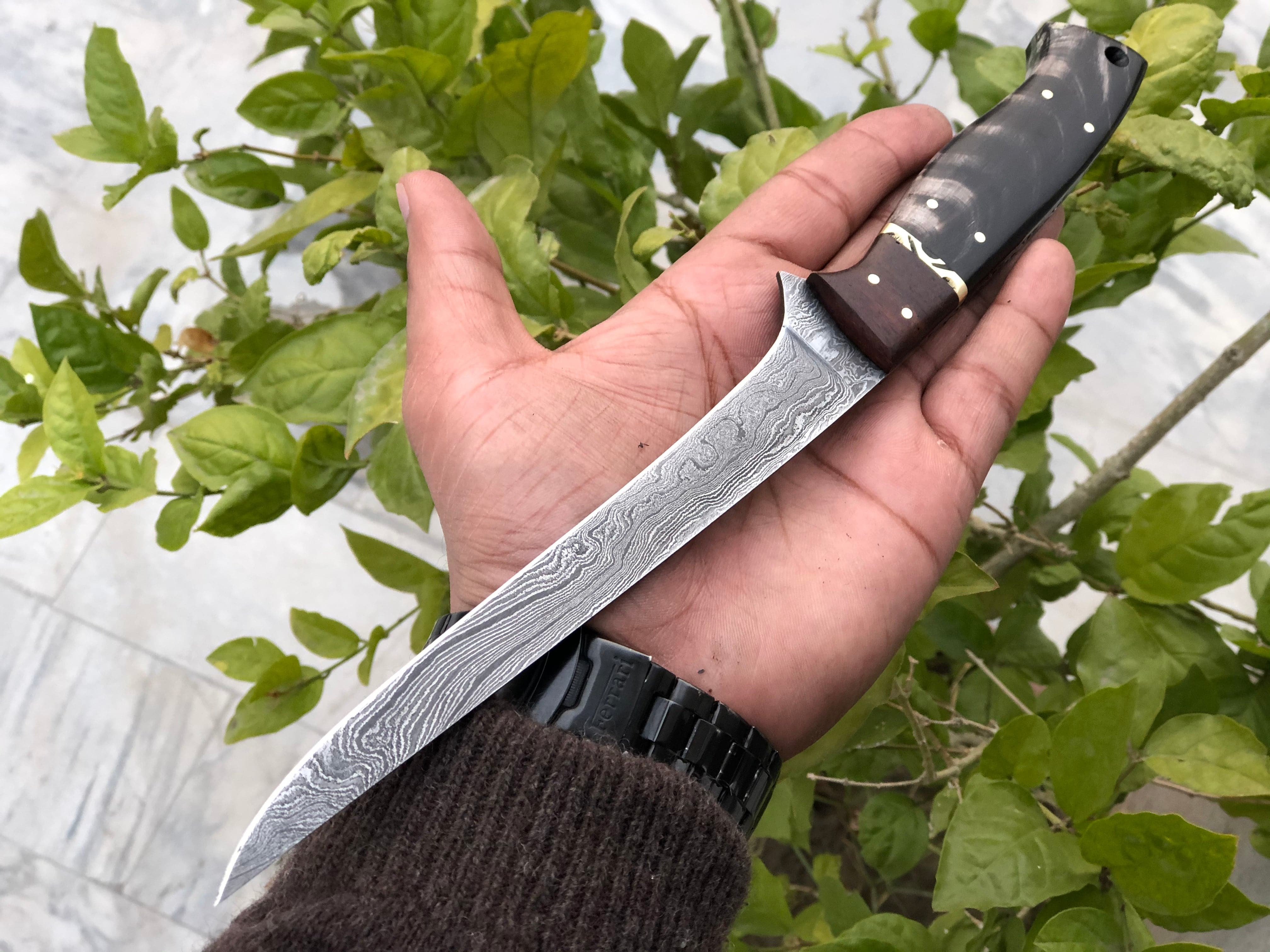 KBS Knives Store Fillet Knife Best Rated Damascus Steel Fillet-Boning Knife