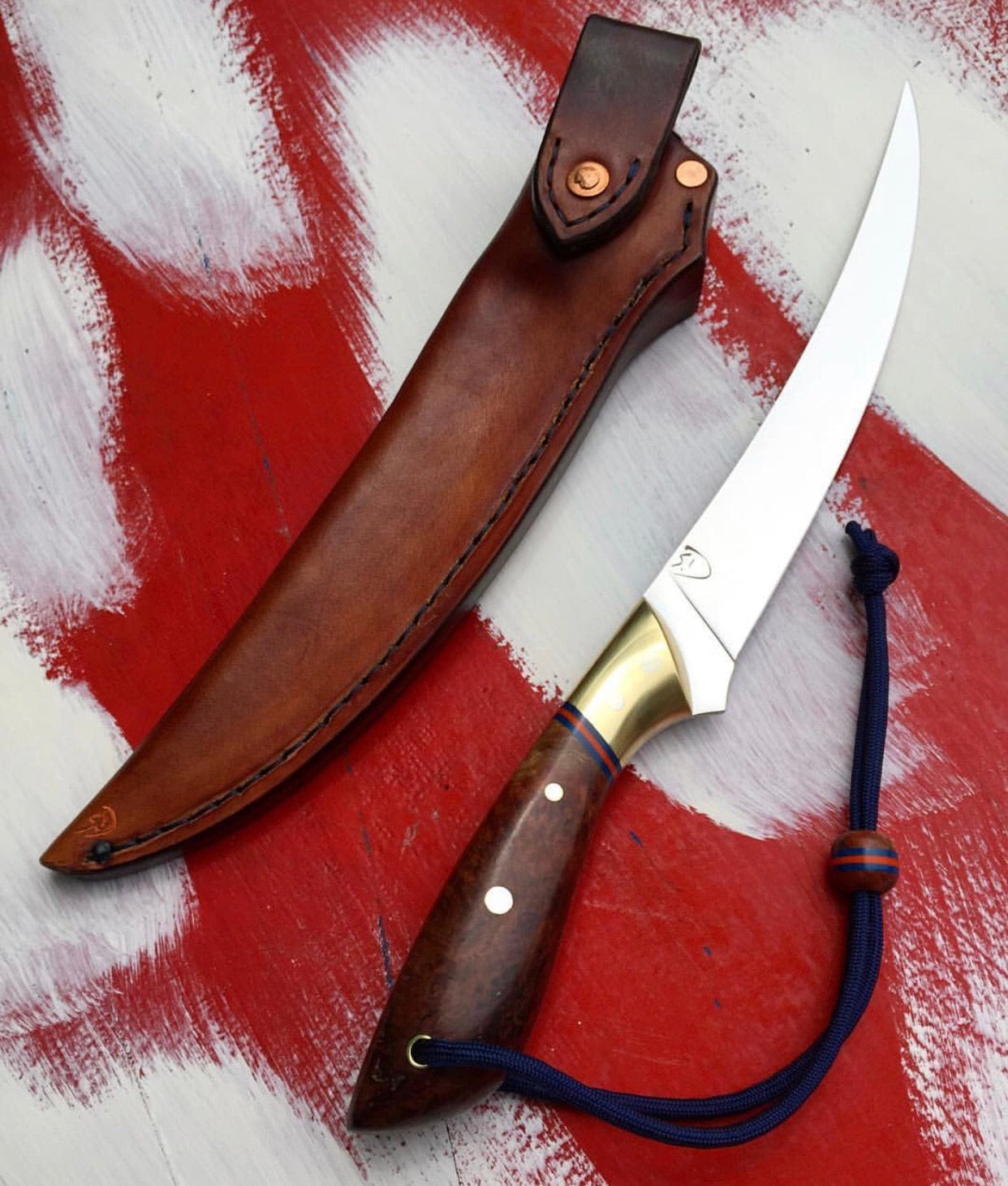 KBS Knives Store Fillet Knife Flexible Fillet Knife – 7" AEB-L Stainless Steel with Rosewood Handle