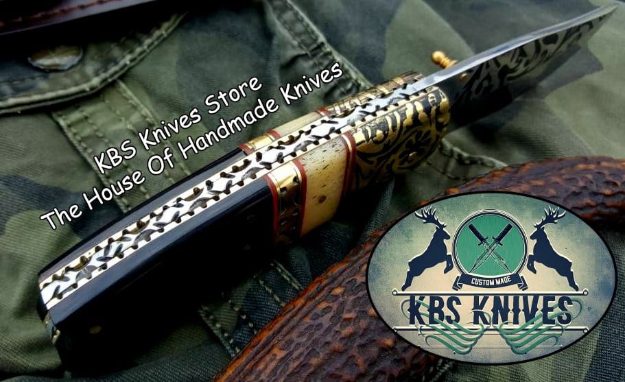 KBS Knives Store Folding Knife Custom Handmade D2 High Polished Steel Folding Pocket Knife