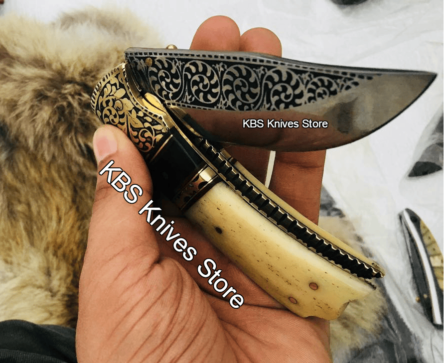 KBS Knives Store Folding Knife Custom Handmade D2 Steel Blade Pocket/Folding Knif