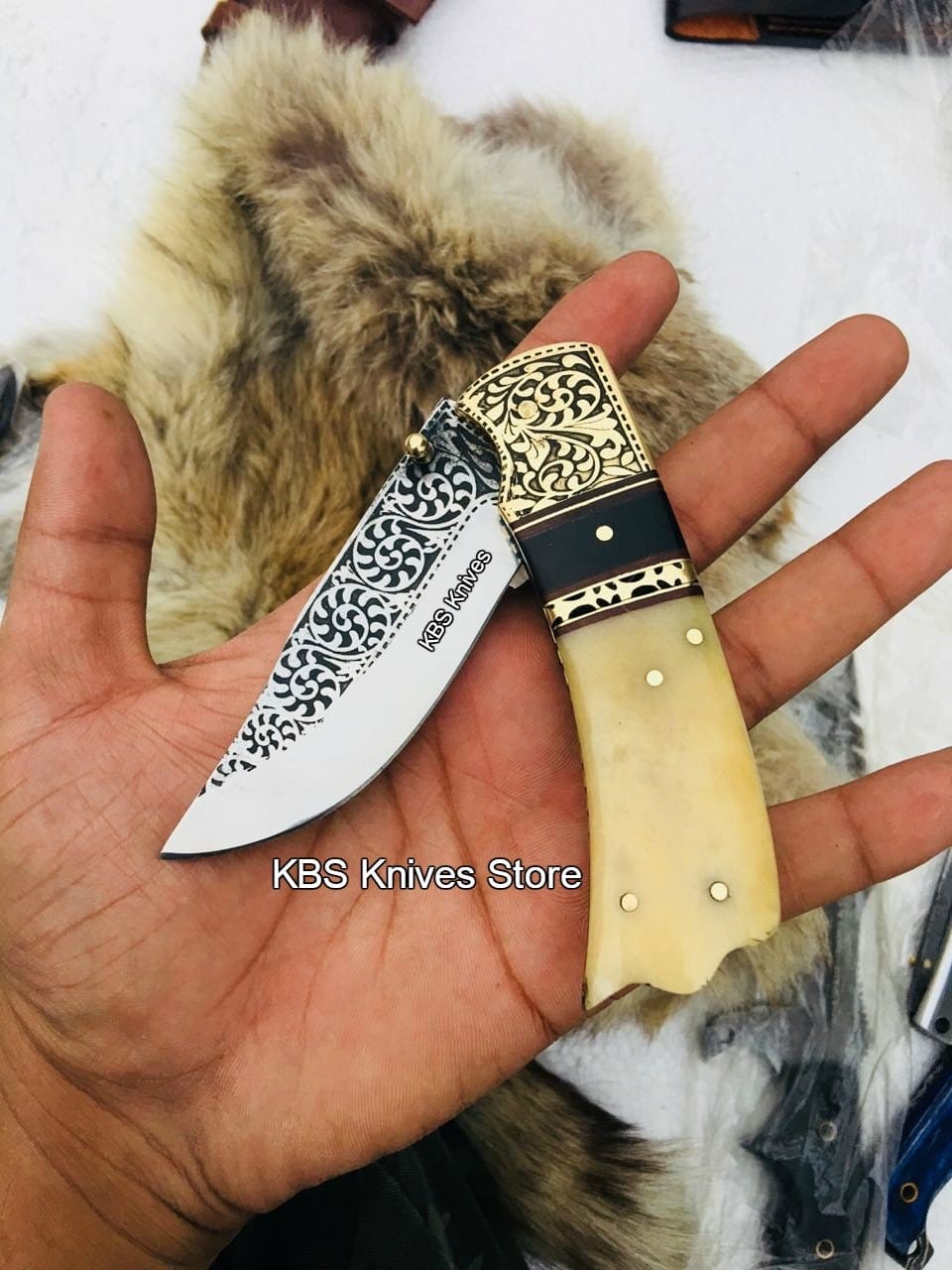 KBS Knives Store Folding Knife Custom Handmade D2 Steel Blade Pocket/Folding Knif