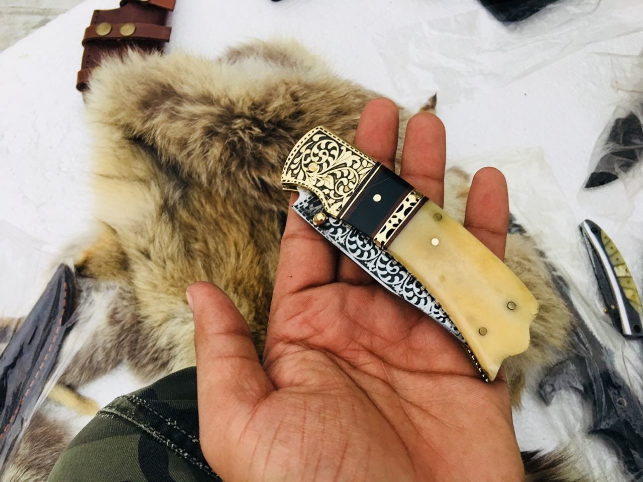 KBS Knives Store Folding Knife Custom Handmade D2 Steel Blade Pocket/Folding Knif
