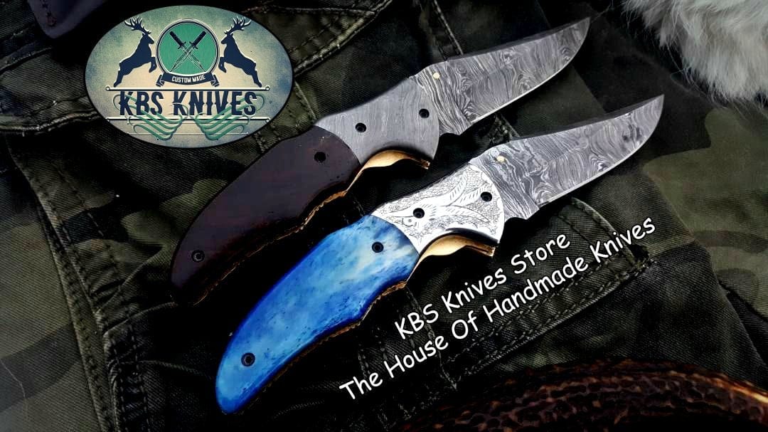 KBS Knives Store Folding Knife Custom Handmade Damascus Steel Folding Pocket Knives ( Deal )