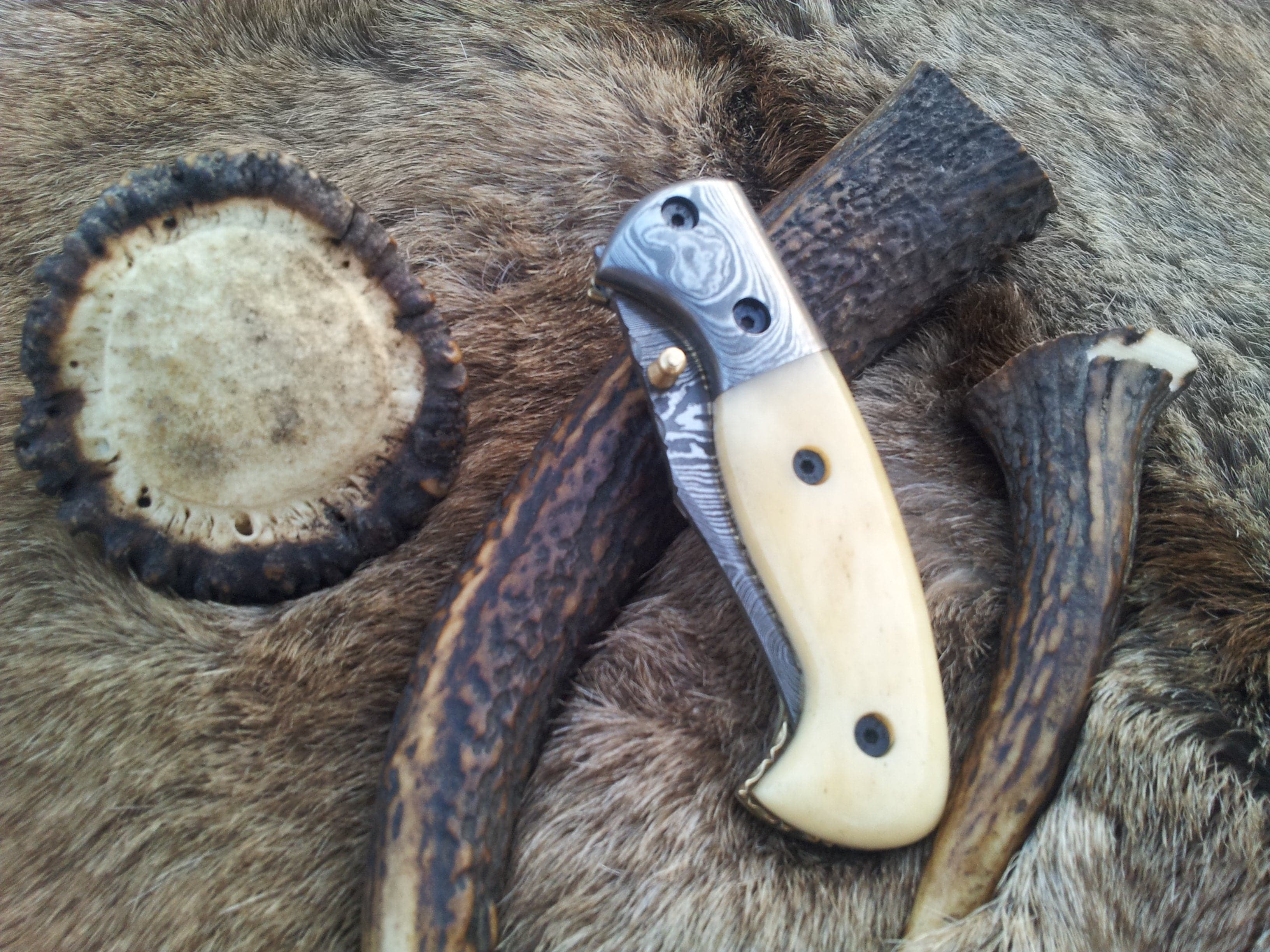 KBS Knives Store Folding Knife Everyday Carry Damascus Steel Folding Pocket Knife with Bone Handle – The BoneCraft