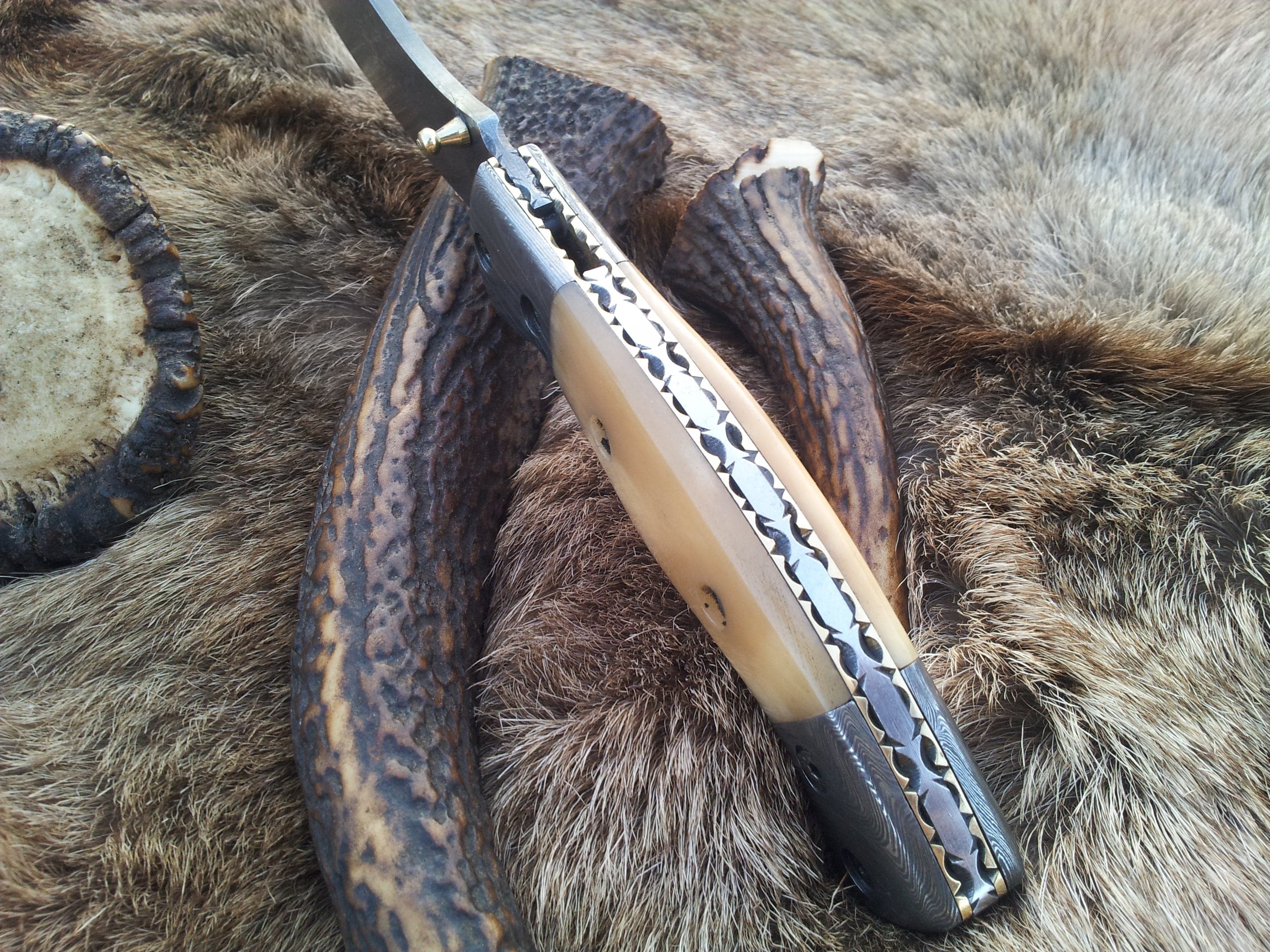KBS Knives Store Folding Knife Everyday Carry Damascus Steel Folding Pocket Knife with Bone Handle – The BoneShaper