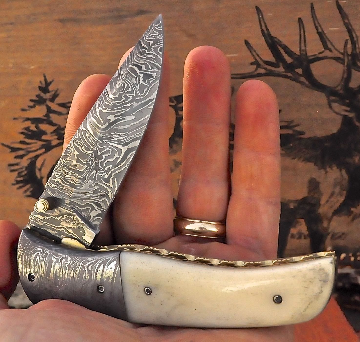 KBS Knives Store Folding Knife Everyday Carry Legacy Custom Damascus Folding Knife