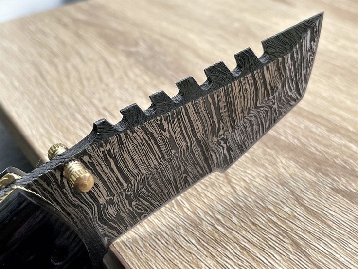 KBS Knives Store Folding Knife Tactical Urban Guardian Folding Pocket Knife – 8" Handmade Damascus Steel Blade, Pakka Wood Handle