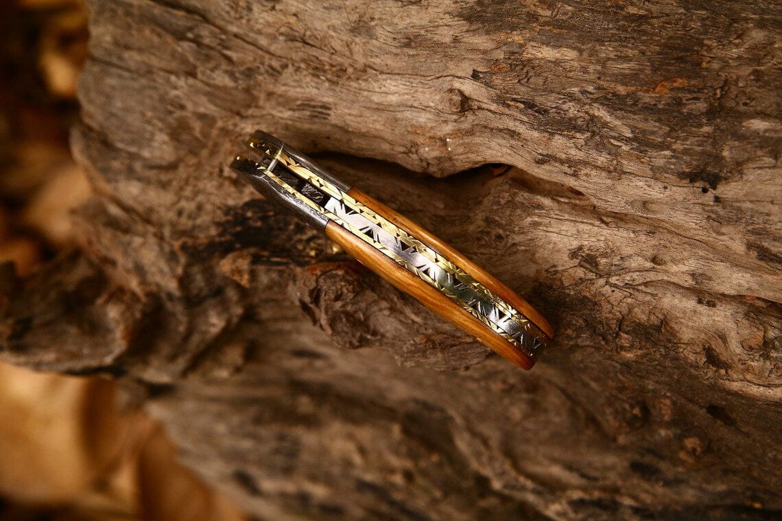 KBS Knives Store Folding Knives Custom Handmade Damascus Steel EDC Folding Pocket Knife | 3-Inch Blade, Colored Bone Handle, Leather Case | Ideal Gift for Any Occasion by KBS Knives