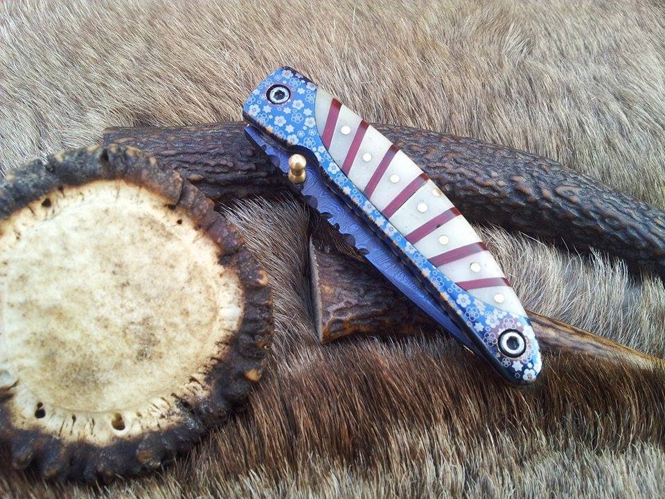 KBS Knives Store Folding Knives Everyday Carry Damascus Steel Folding Pocket Knife with Laser Engraved Bone Handle