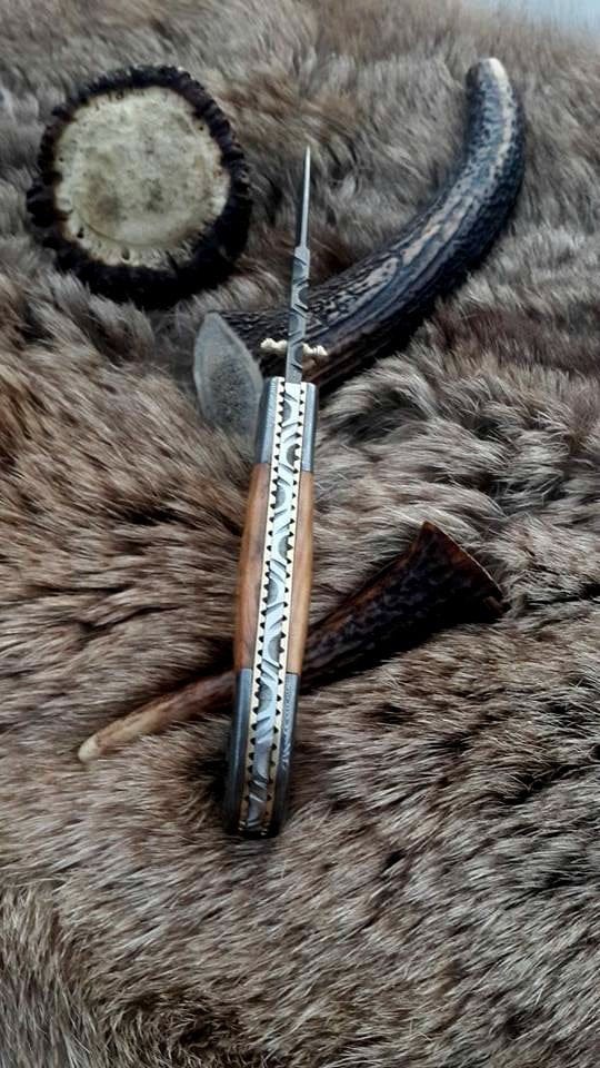 KBS Knives Store Folding Knives Everyday Carry Damascus Steel Folding Pocket Knife with Olivewood Handle – The Woodland Edge