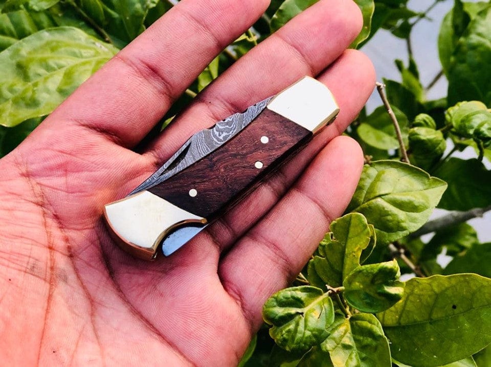 KBS Knives Store Folding Knives Rose Wood Handle Edc Pocket Knife