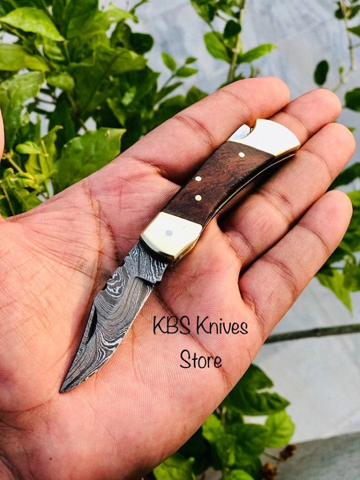 KBS Knives Store Folding Knives Rose Wood Handle Edc Pocket Knife