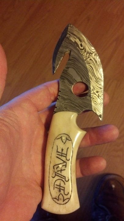 KBS Knives Store Gut Hook Knife Custom Hand Made Gut Hook Knife