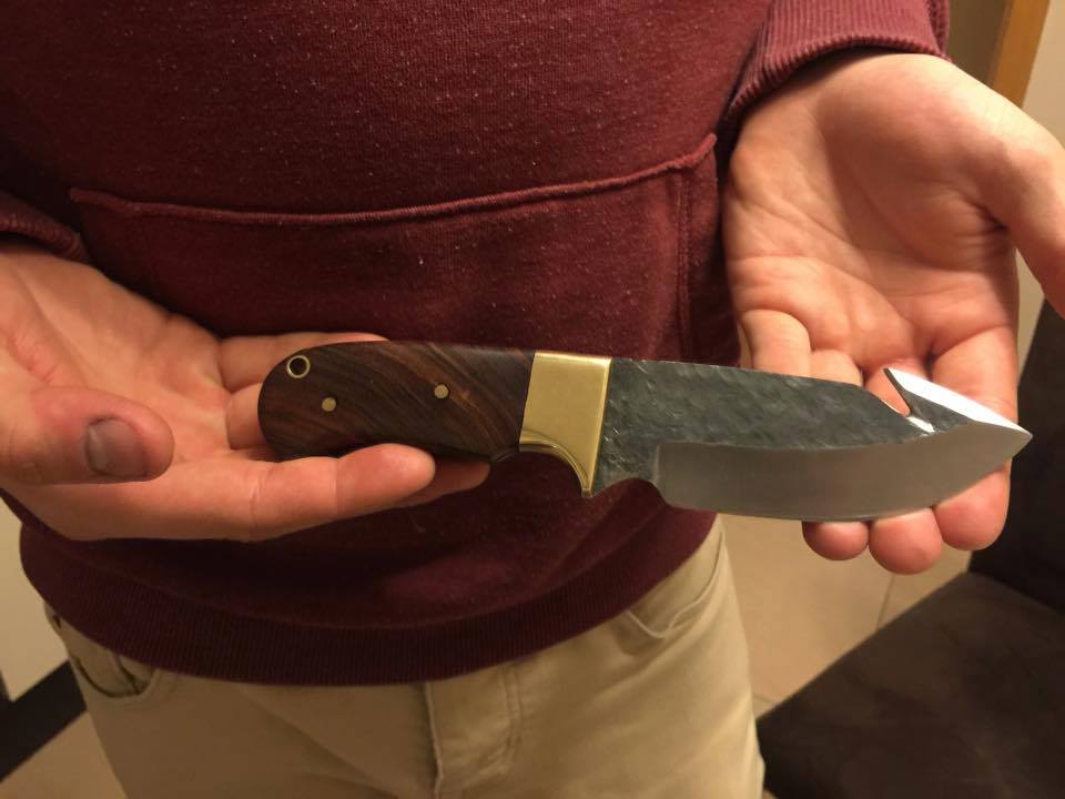 KBS Knives Store Gut Hook Knife Hand Forge High Carbon Steel Gut Hook Knife