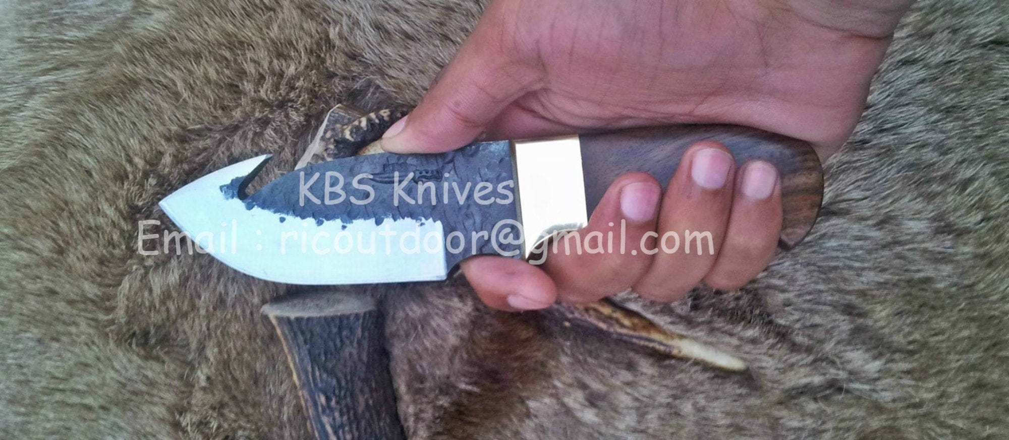 KBS Knives Store Gut Hook Knife Hand Forge High Carbon Steel Gut Hook Knife